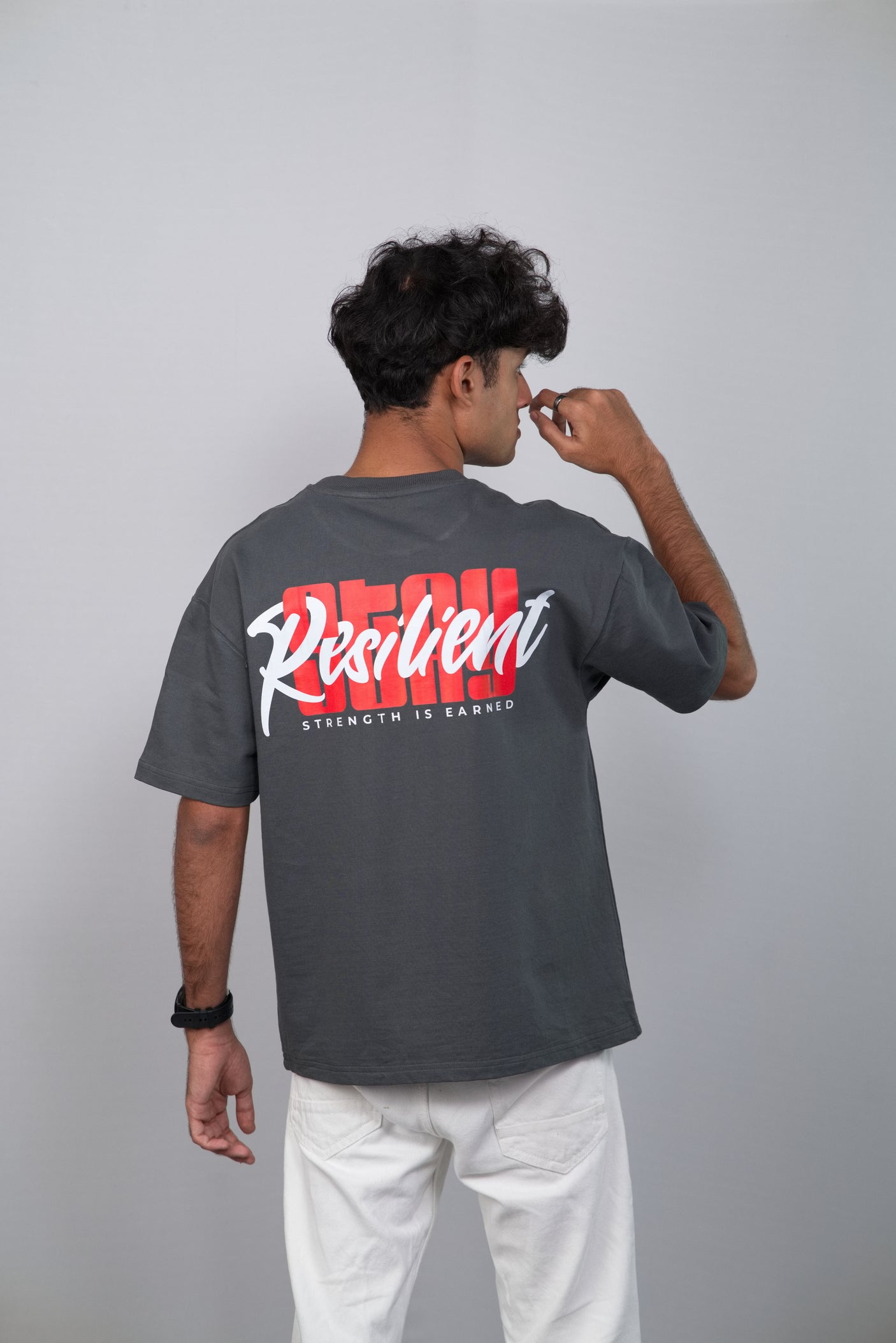 Stay Resilient Unisex Minimalistic Oversized T-shirt